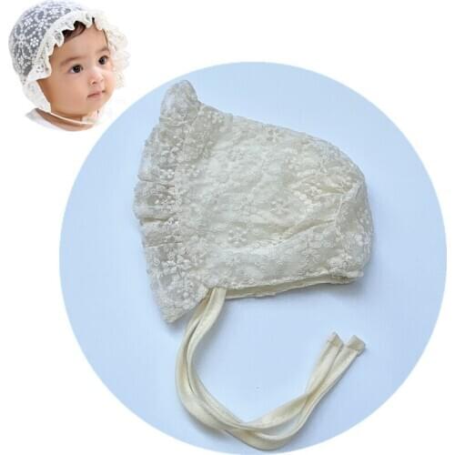 Lace Newborn Baby Hat Cute Cotton Kids Baby Girl Hat Cap Princess Infant Toddler Baby Bonnet Girls Summer Sun Hat Gifts
