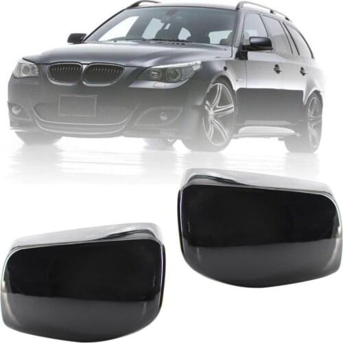 1 Pair Door Side Rearview Mirror Cover Cap 51167078360 51167078359 for BMW 5 Series E60 2004-2007 Tire Repair Tools Accessories