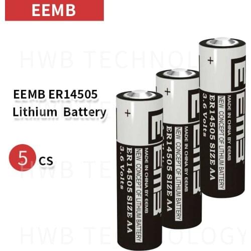 5PCS/lot EEMB ER14505 AA 3.6V 2400mAh Lithium Battery Brand New,Patrolling rod lithium battery PLC instrument battery