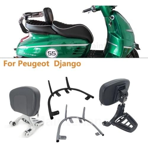 Motorcycle Backrest Multi-Purpose Driver Passenger Backrest with Folding Luggage Rack For Peugeot Django
