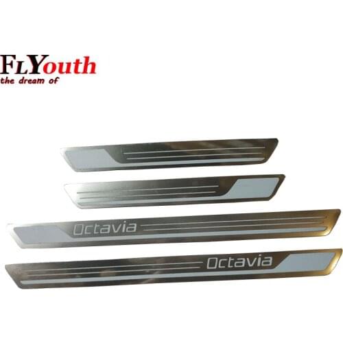 Fit For Skoda Octavia a5 a7 A9 2009 2010 2011 2012 2013 2014 2015 2016 2017 2018 Stainless Steel Door Sill Plate Car Accessories