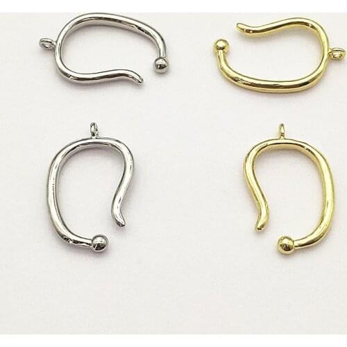New Arrival! 25x15mm 100pcs Zinc Alloy Ear Clip Connectors For Handmade Earring DIY Parts Jewelry Findings & Components