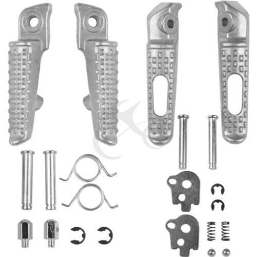 Front & Rear Footrest Foot Pegs For Honda CBR600RR 2007-2012 2008 2009 2010 11