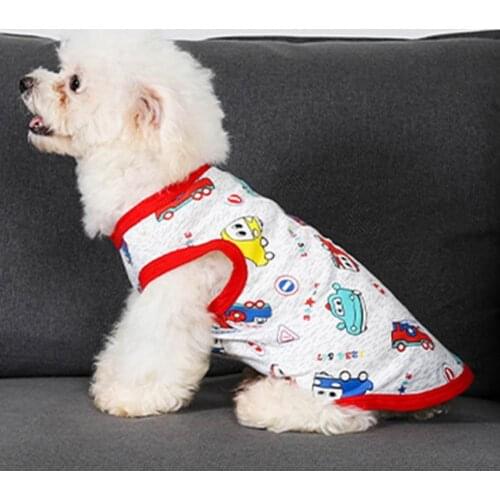Pet Vest Printing Breathable Sleeveless Fashion Puppy Vest for Summer одежда для собак