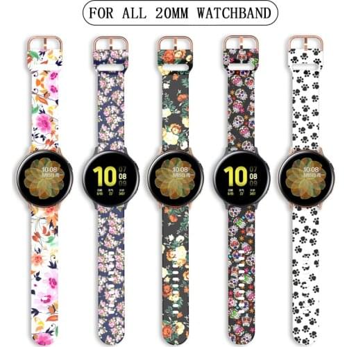 20mm watch strap for samsung galaxy active 2 40mm 44mm band huawei watch gt 2 42mm amazfit Samsung galaxy watch 3 41mm bracelet
