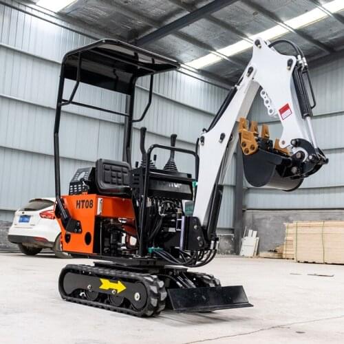 HT08 0.8ton Mini Excavator Rubber Tracks Small Garden Excavator With CE ISO EPA