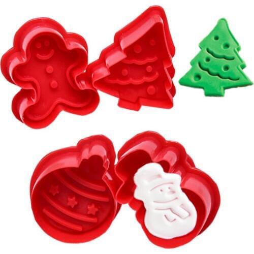 Christmas Gingerbread Man Snowman Kitchen Cookie Cutters Biscuit Cookie Cutters Fondant Pastry Decorating Baking Tools DIY Mold
