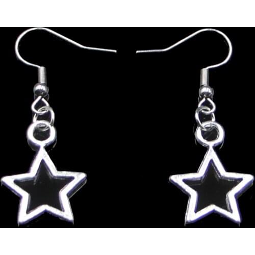 Fashion Handmade Simple Design 16*22mm Star Pentagram Drop Earrings For Women Gift Fashion Jewelry Cute Small Object