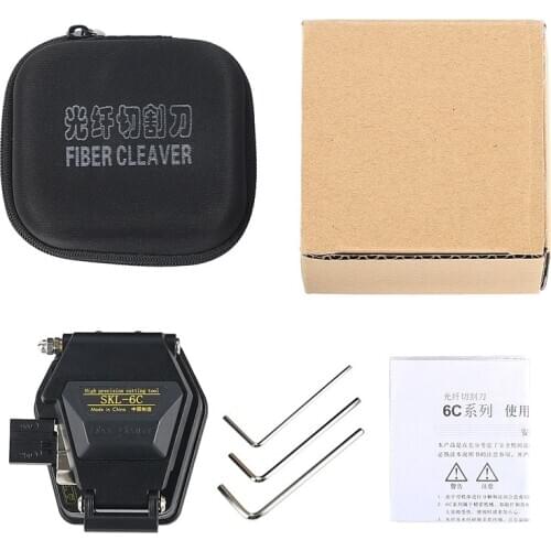 SHGO HOT-Fiber Cleaver SKL-6C Cable Cutting Knife FTTT Fiber Optic Knife Tools Cutter High Precision Fiber Cleavers 16 Surface B