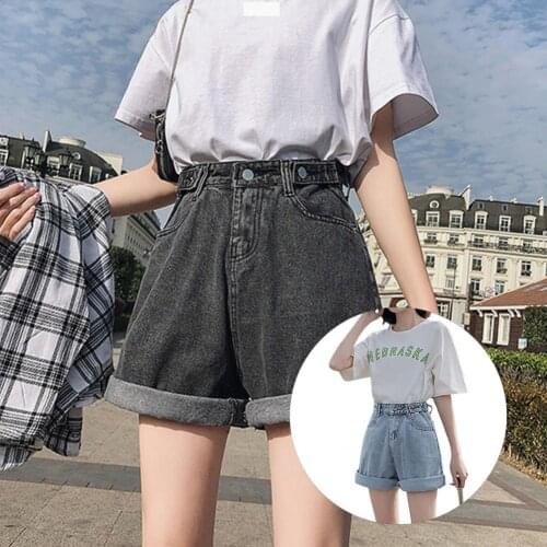 Summer Shorts Women Jeans High Waist Denim Shorts Black Blue Denim Shorts for Women Casual Loose Jeans Shorts short feminino