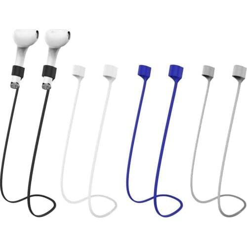 Anti-Lost Silicone Earphone Rope Holder Cable For Apple iphone X 8 7 AirPods Wireless Headphone Neck Strap Cord String