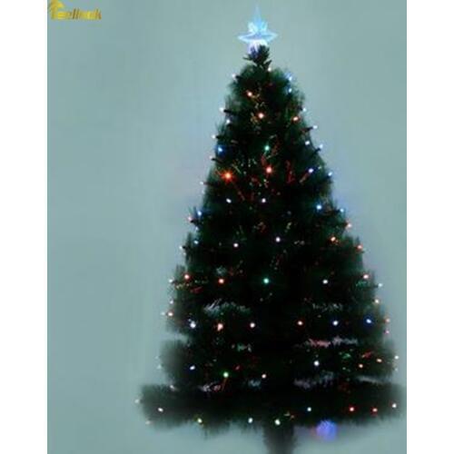 Teellook 1.5M Green Full Colorful Pine Needle Christmas Tree Family Shopping Mall School Christmas Decorative Tree Supplies