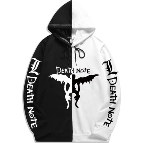 Mens hoodies Summer Japanese Anime Death Note print The Sharingan Patchwork Sweatshirt Thin Clothing Hoodie Sweatshirts