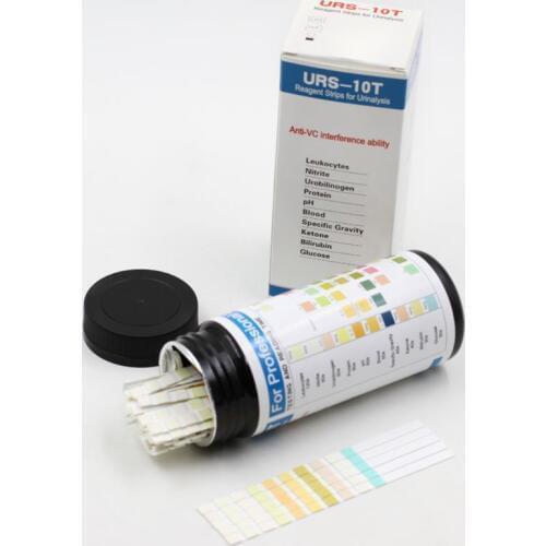 URS-10T Urinalysis Reagent Strips 10 Parameters Urine Test Strip Leukocytes, Nitrite, Urobilinogen, Protein, pH, Blood etc