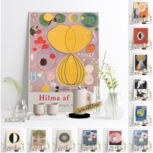Hilma Af Klint Exhibition Museum Retro Poster Mysticism Abstract Vintage Art Print Canvas Painting Housewarming Gift Home Decor
