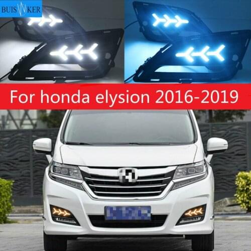 1set LED DRL headlamp for elysion fog light car headlight for honda elysion daytime Light car accessories 2016~2019