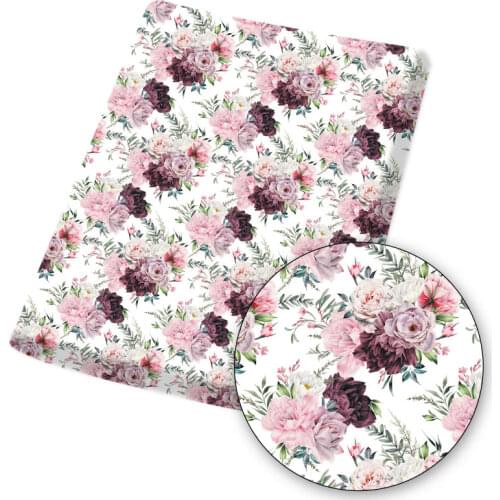Polyester Cotton Fabrics By The Yards Colorful Flowers Printed For Sewing Dress Handmade Bags DIY Craft Supplies 45*145cm 1pc