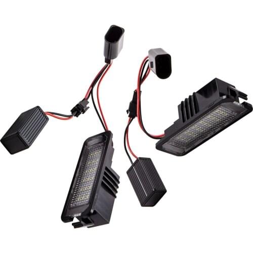 2x LED License Number Plate Light For VW Golf MK4 MK5 MK6 Passat Polo CC Eos Scirocco