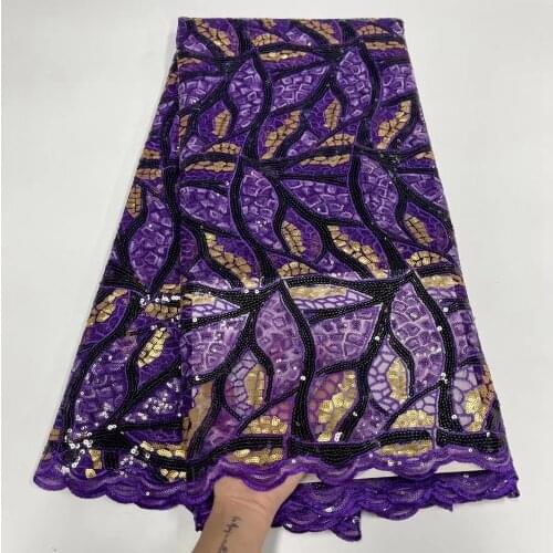 African Cotton Lace Fabric 2021 High Quality Lace Swiss Voile Lace Fabric With Squins Nigerian Dry Lace Fabrics for Sewing Cloth