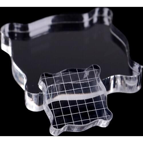 1PCS Acrylic DIY Crafts Stamps Making Block Clear Essential Stamping Tools For Scrapbooking Handle Stamping Photo Album Decor