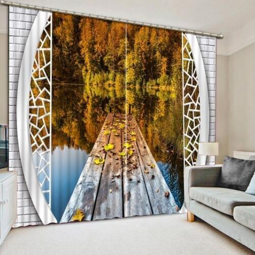 Auturn curtains Luxury Blackout 3D Curtains For Living room Bedding room Office scenic curtains