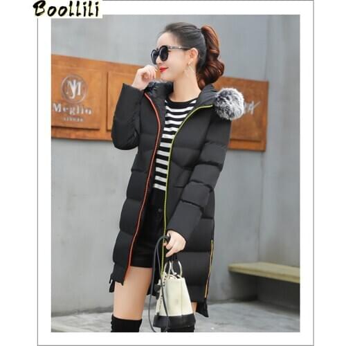Boollili Parkas Mujer 2020 Winter Jacket Women Hooded Thick Coat Female Fur Collar Parka Womens Slim Coat Chaqueta Mujer