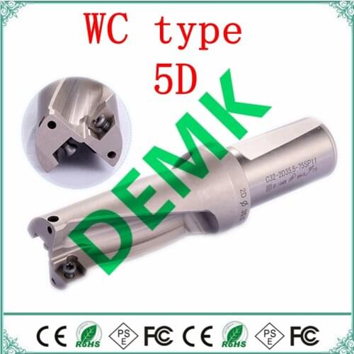 13mm-40mm 5D depth fast drill U drill Indexable bit drilling for Each brand WCMX WCMT series insert mechanical Lathe CNC 1pcs