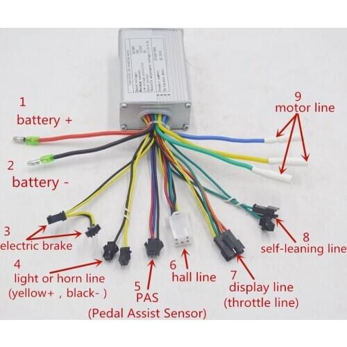 Electric Bike Controller 48V 350W Brushless Controller Square Wave Motor Regulator Speed Controller For Bicycle E-bike Scooter