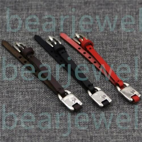 Brown/ Red/ Black Three Colors Leather Cord Bracelet The Latest Spanish Style For Women Men Anniversary Gifts