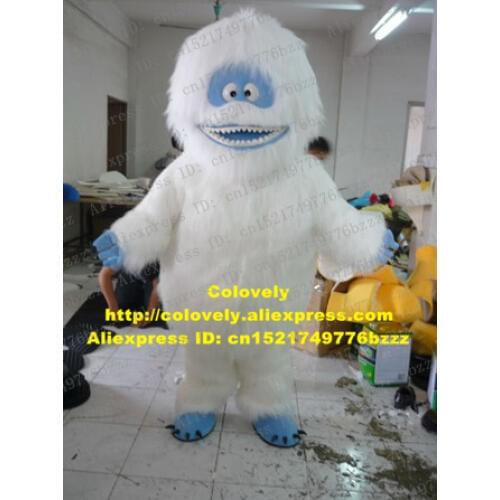 Supetb White Orangutan Gorilla Pongo Chimpanzee Ape Hominoidea Mascot Costume With Plush Long Fur Small White Eyes No.7596 FS