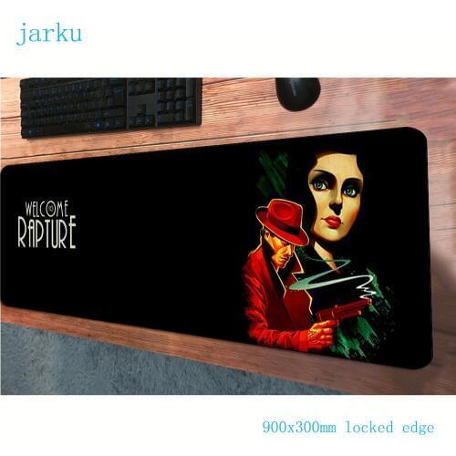 Bioshock pad mouse office computer gamer mouse pad 900x300x3mm padmouse big xl mousepad ergonomic gadget desk mats