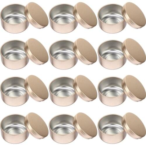 12PCS Round Candle Jars Travel Tins Candle Storage Container for Candle Making