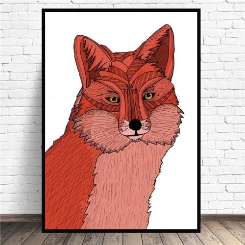 The Fox Canvas Painting Wall Animal Art Pictures Prints Home Decor Wall Poster Decoration For Living Room