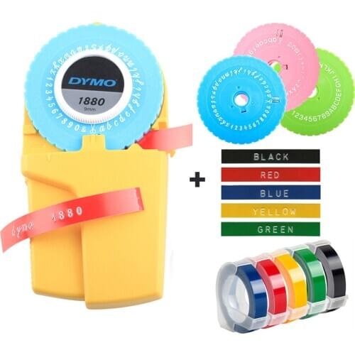Dymo 1880 embossing label maker Manual Typewriter with 3D Embossing tape plastic label for Dymo label maker machine tape printer