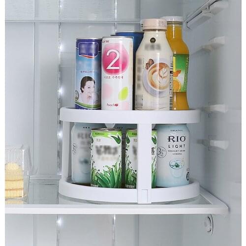 Spice Rack 2 Tier Kitchen Storage Tray Condiment Storage Rack Rotating Organizer Pantry Cabinet Turntable Round Shelf