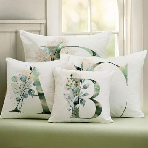 Plant letter printed Cushion Cover white Pillow Cases home Decorative Pillowcase Decor Sofa living bedroom Throw Pillows Cover