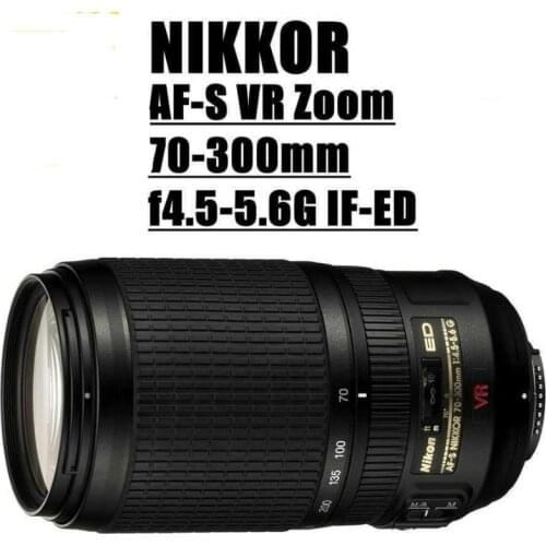 New Nikon Zoom AF-S 70-300mm f/4.5-5.6G IF-ED VR Autofocus Lens For D850 D750 D810 D7500 D7200 D7100 D5600 D5500 D5300 D3400