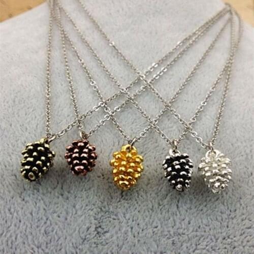 Wholesale 10pcs Acorn Oak Fruit Christmas Necklace Pendant Squirrel Fall Leaves Nuts Tree For Women Men Jewelry Gift