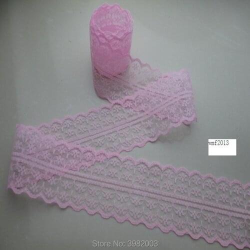Wholesale 300 yards beautiful pink bilateral lace trim trim wedding/birthday/christmas/bow ornament