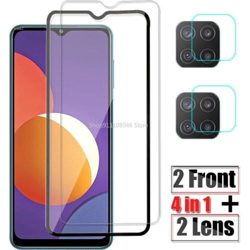 For Samsung Galaxy M12 Glass Front Tempered And Camera Screen Protector For Samsung M12 Lens Protective Film On Galax M 12 12M