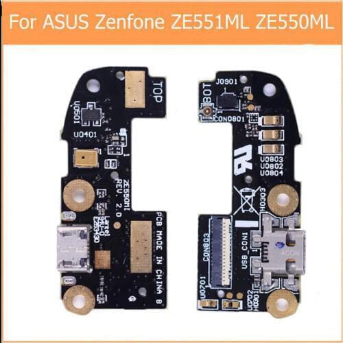 Genuine USB charging Microphone PCB connector port jack board For Asus zenfone 2 ZE551ML Z550ML 5.5"Usb Charge replacement part