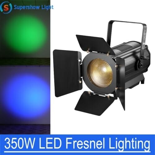 Manual And DMX Auto Zoom Optional RGBW 350W COB LED Fresnel Lighting For Video Theater