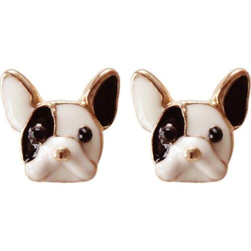 Harajuku Sake Cute Dogs Earrings Colorful Enamel Lovely Dog Stud Earring For Women Children Kids Girls