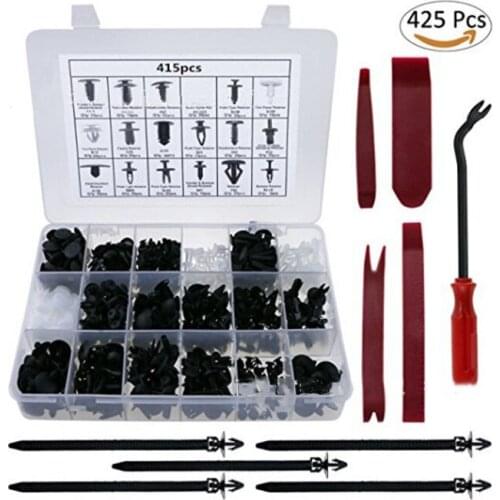 Mixed 418pcs Auto Fastener Clip Car Body Push Retainer Pin Rivet Bumper Door Trim Panel Retainer Fastener Kit