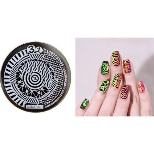On sale !!1PC Nail Stamping Plate Image Transfer Templates Stamp Tool hehe53-- pi festival