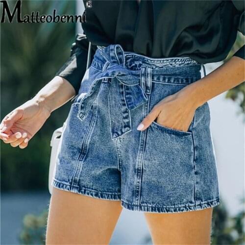 Sexy Crimping Jeans Streetwear High Waist Straight Denim Shorts For Women 2021 Jean Shorts Summer With Belt Loose Short Shorts