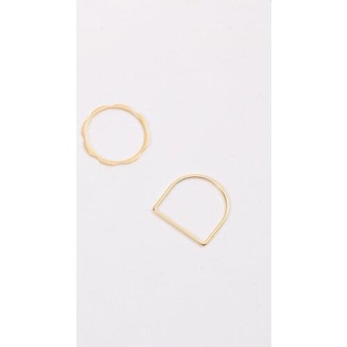 Korean Style Free Shipping Simple Thin Minimalist Flower Shape D Matching Ring For Women Modern Designer Jewelry Valentines Day