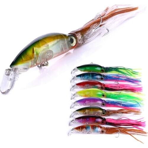 1pcs Hard Fishing Lure Fish Bait 10cm/16g Squid High Carbon Steel Hook Octopus Crank For Artificial Tuna Sea Fishing Tool