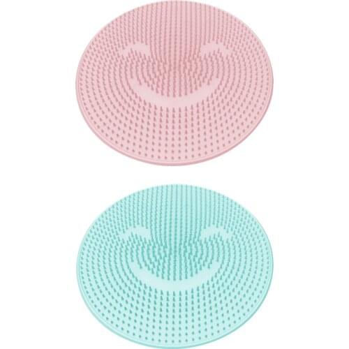1 Pcs Blue Or Pink Silicone Lazy Wash Feet Bath Artifact Back Cushion Foot To The Dead Skin Wash Brush Bathroom Suction lovely