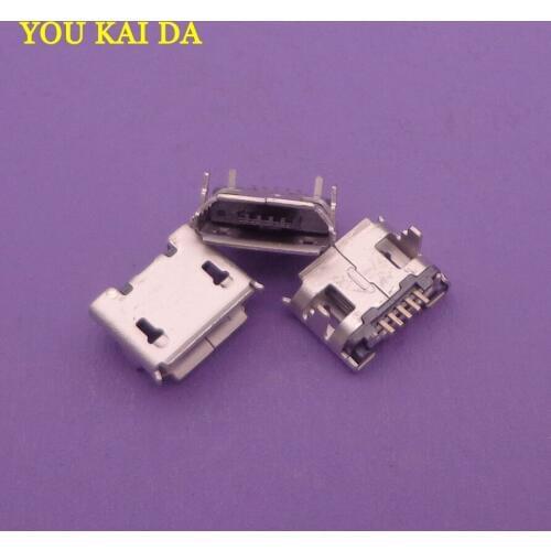 100pcs/lot widely use micro mini usb connector 5pin jack,5PINS for mobile phone samll ox horn 7.2mm four feet